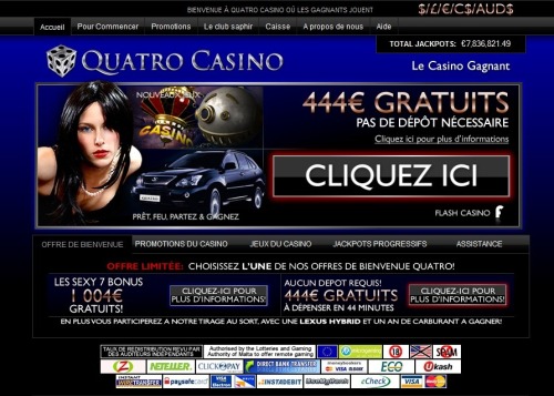 Aperçu Quatro Casino (Bonus & Informations)