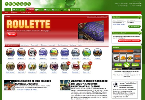 Aperçu Unibet Casino (Bonus & Informations)