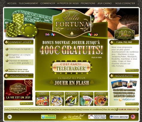 Aperçu Villa Fortuna Casino (Bonus & Informations)