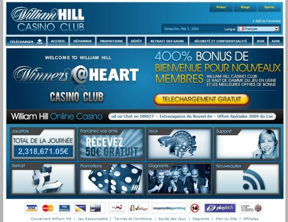 Aperçu William Hill Casino (Bonus & Informations)