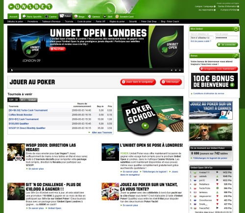 Aperçu Unibet Poker (Bonus & Informations)